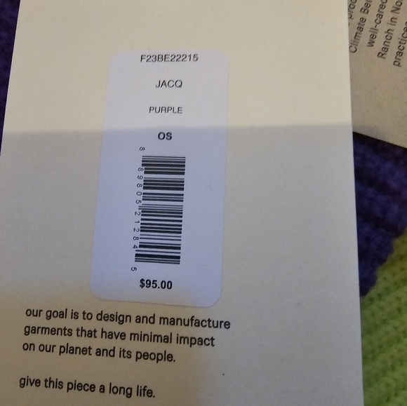 Mara Hoffman Jacq Wool Beanie In Purple New With Tags - Picture 3 of 3